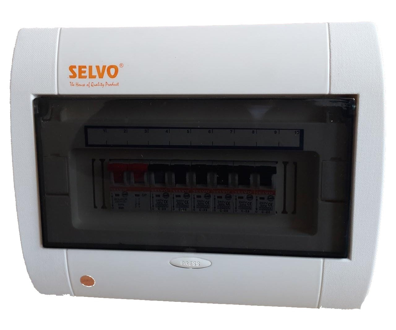SELVO 10 WAY SPN Whiteline MCB Distribuion Board