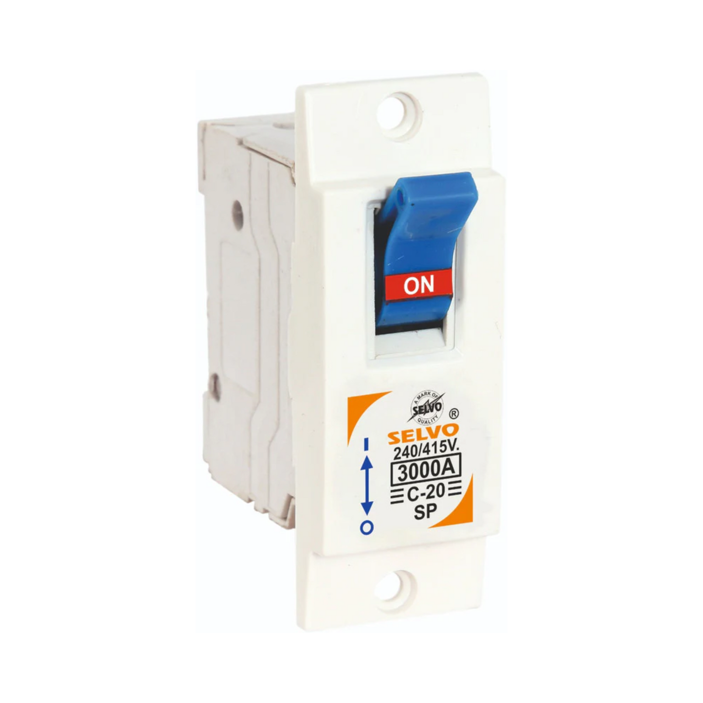 Selvo C-20A Single Pole Flush Mounted (Screw Mounted) Mini MCB (Pack of 6)