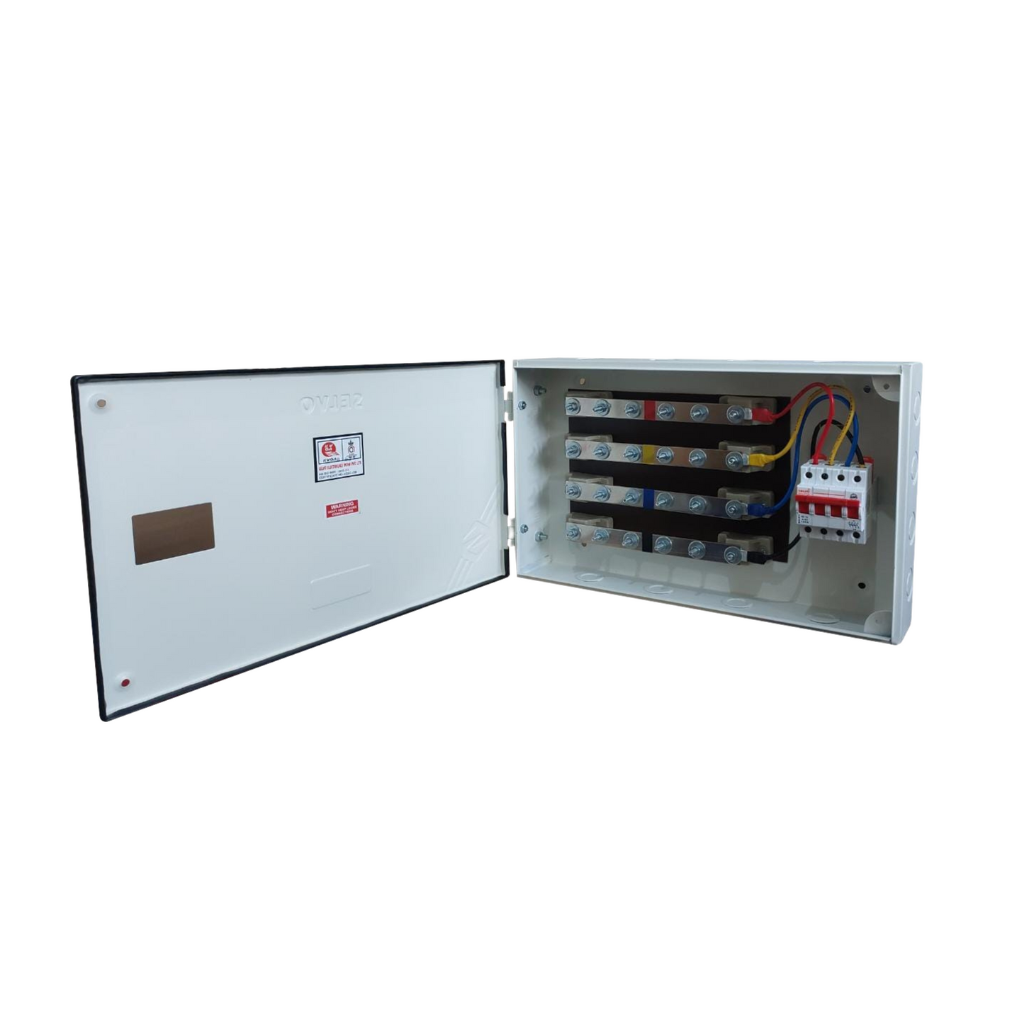SELVO 100 Amps 415 Volts Busbar chamber board with 100A Four pole Isolator Protection
