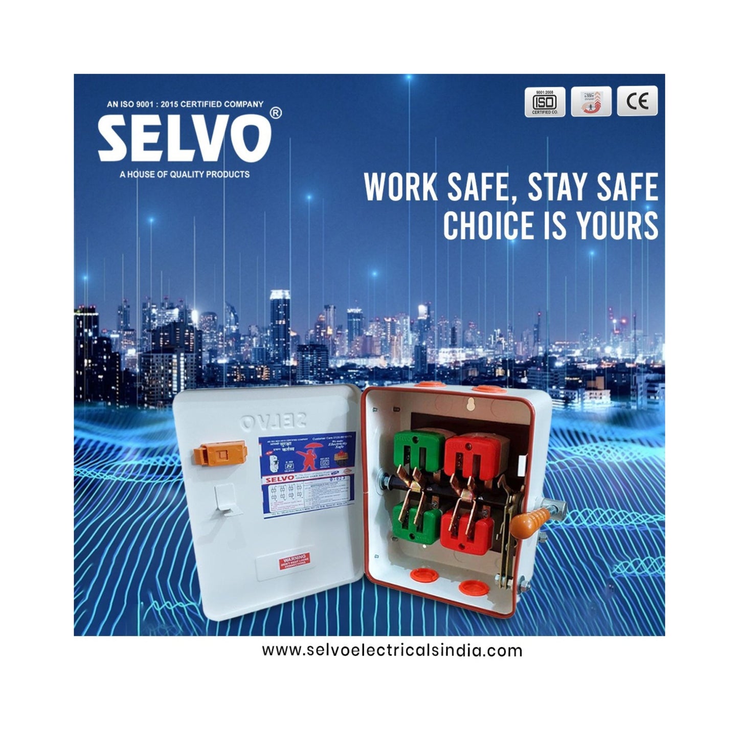 SELVO 63 Amps 240 Volts Offload Double Pole Changeover Switch