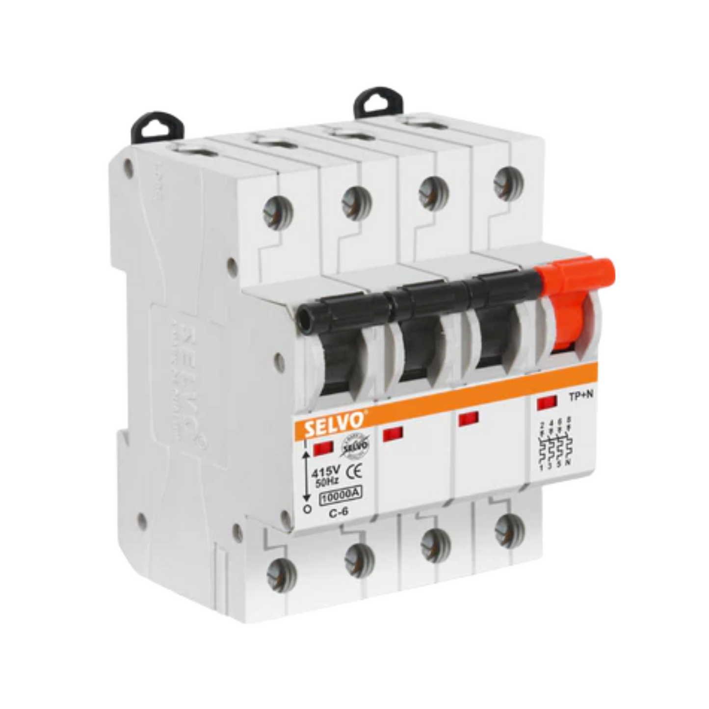SELVO C-6A Three Pole Neutral (TPN) MCB