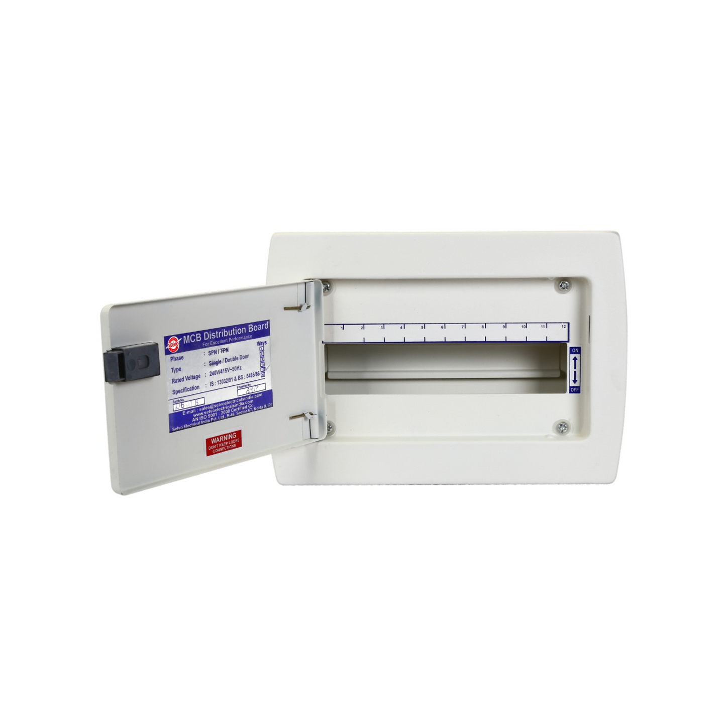 SELVO 12 Way SPN Double door Distribution Board