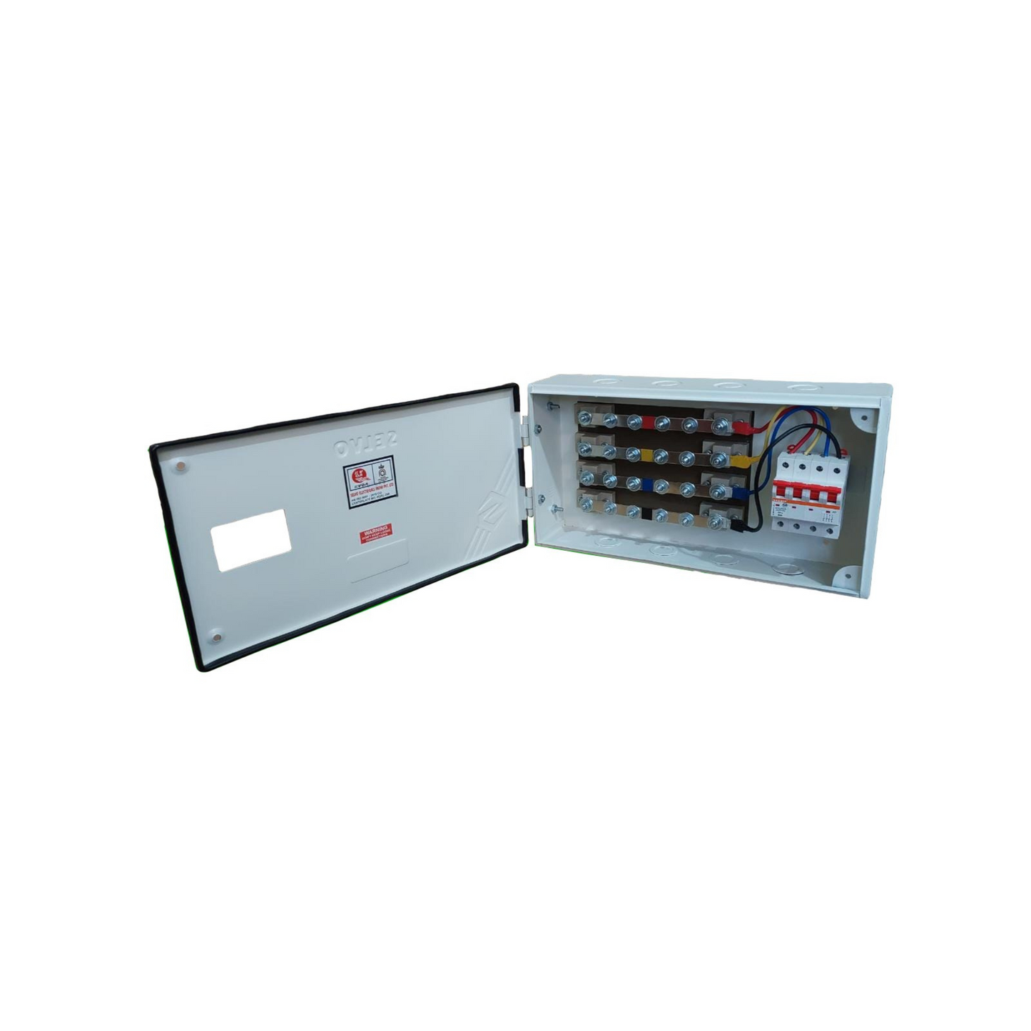 SELVO 63 Amps 415 Volts Busbar chamber board with 63A Four pole Isolator Protection