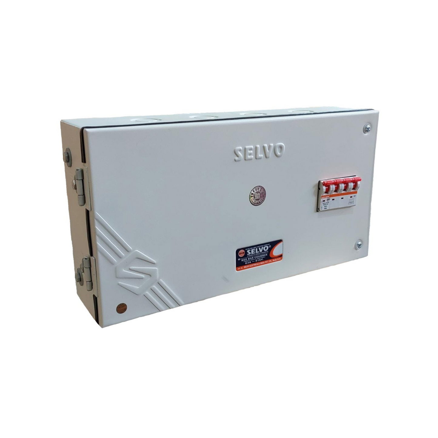 SELVO 63 Amps 415 Volts Busbar chamber board with 63A Four pole Isolator Protection