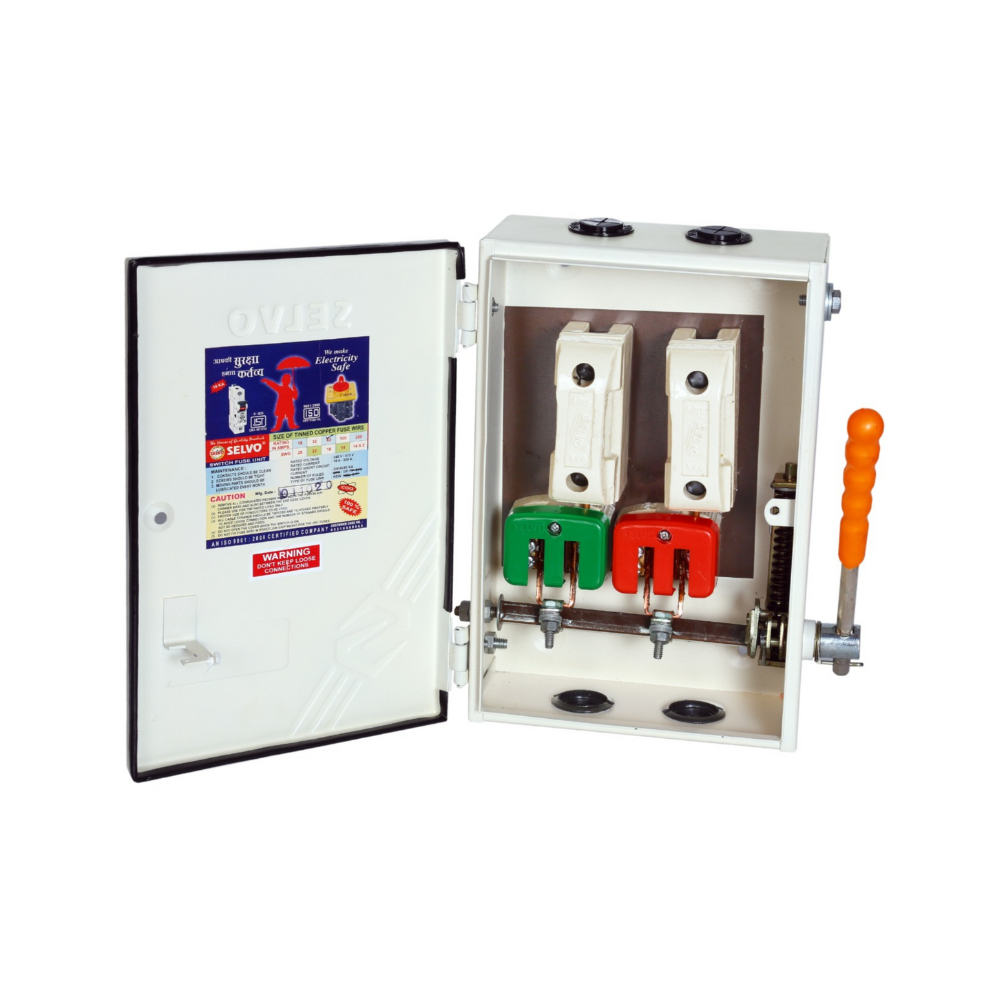 SELVO 63 Amps 240 Volts Double Pole Rewireable Switch fuse units