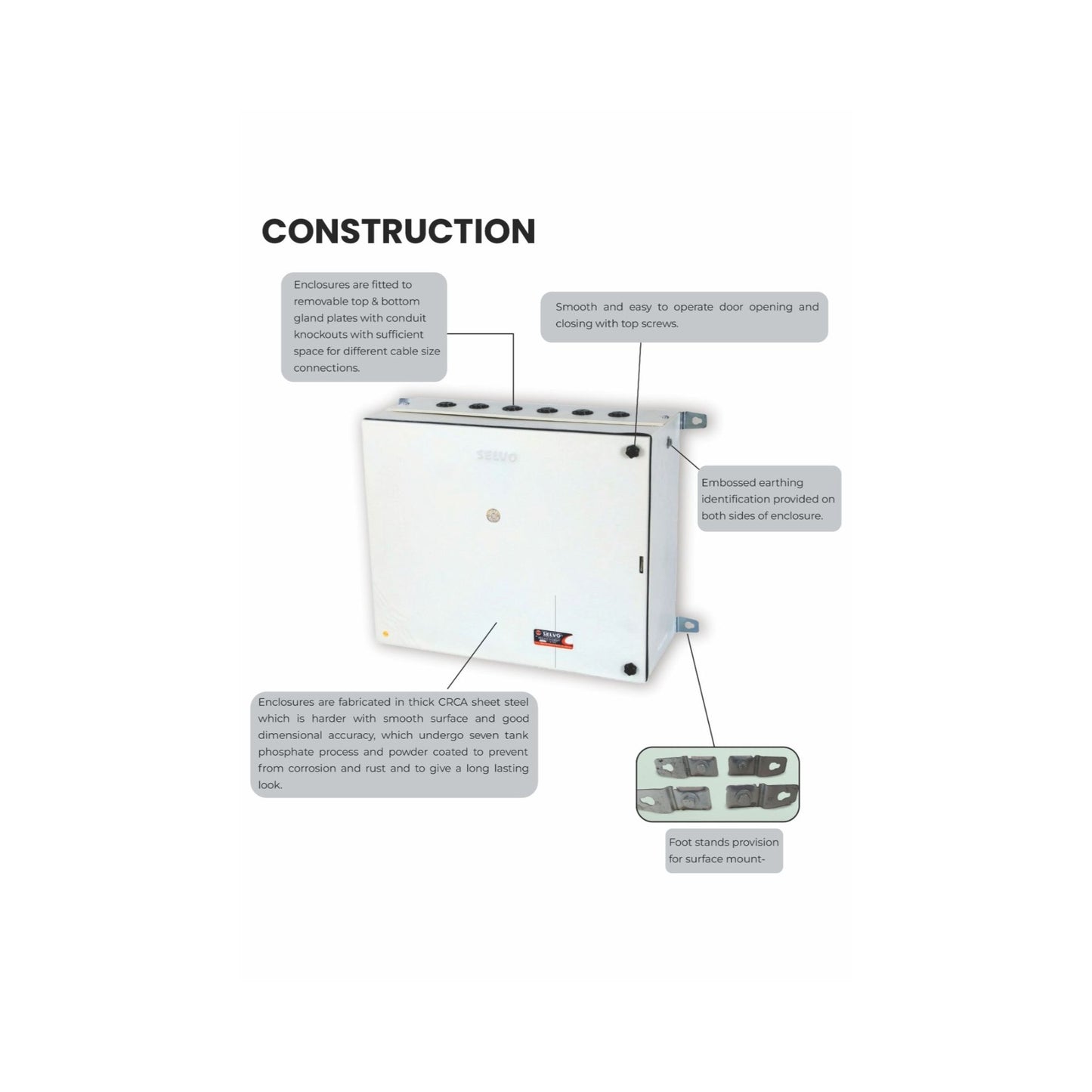 SELVO 400 Amps 415 Volts Step Type Busbar Chamber Box