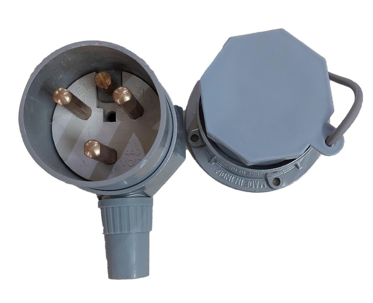 SELVO 30A TPN Metal Clad Protected Three Pin Industrial plug and Socket