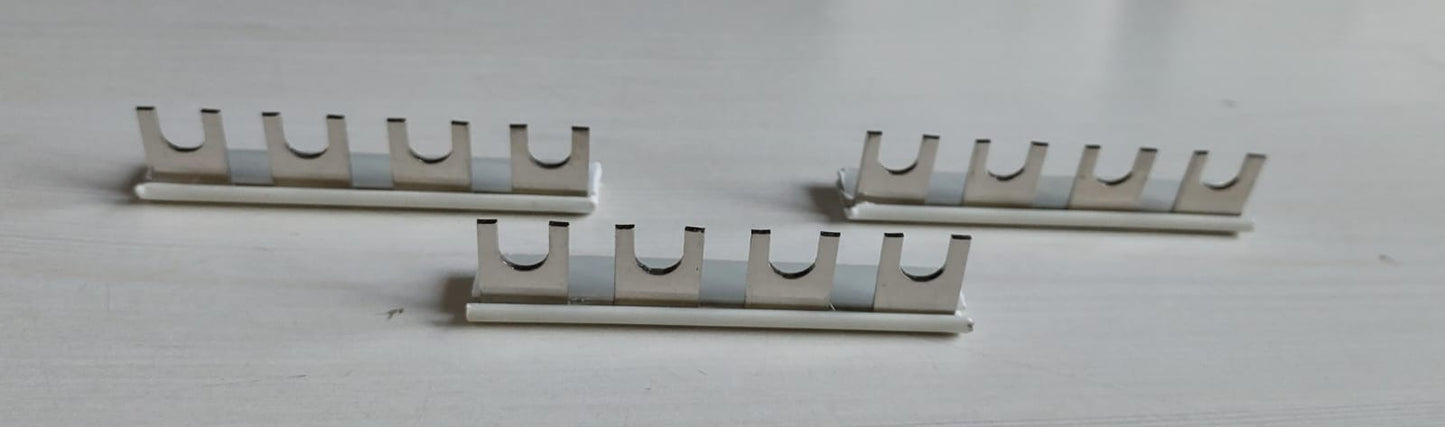 SELVO 4 WAY MCB FORK TYPE COPPER BUSBAR WITH PVC SHELL ( PACK OF 24 )