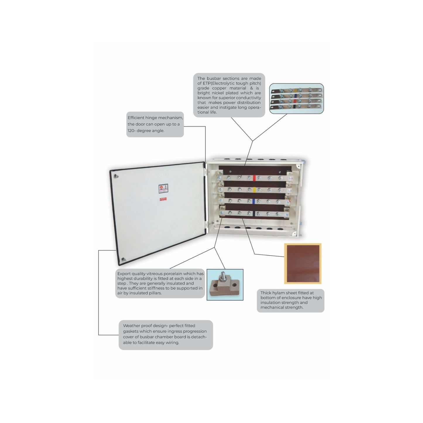 SELVO 500 Amps 415 Volts Step Type Busbar Chamber Box