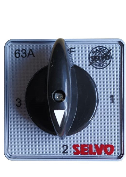 SELVO 63A Cam Operated Rotary Switch Phase Selector 1 Pole 3 Way