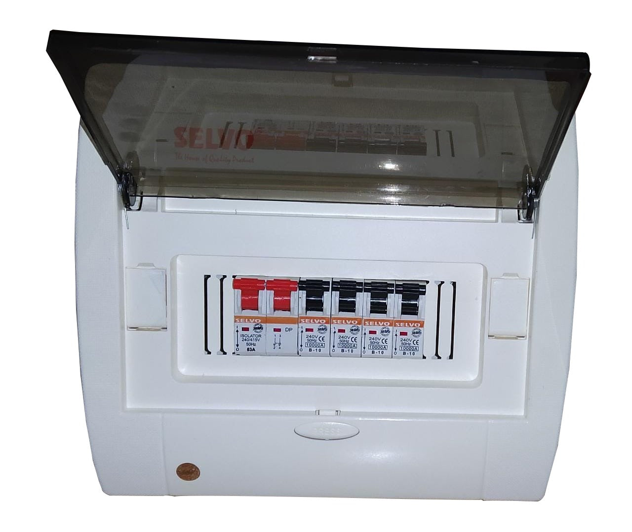 SELVO 8 WAY SPN Whiteline MCB Distribuion Board