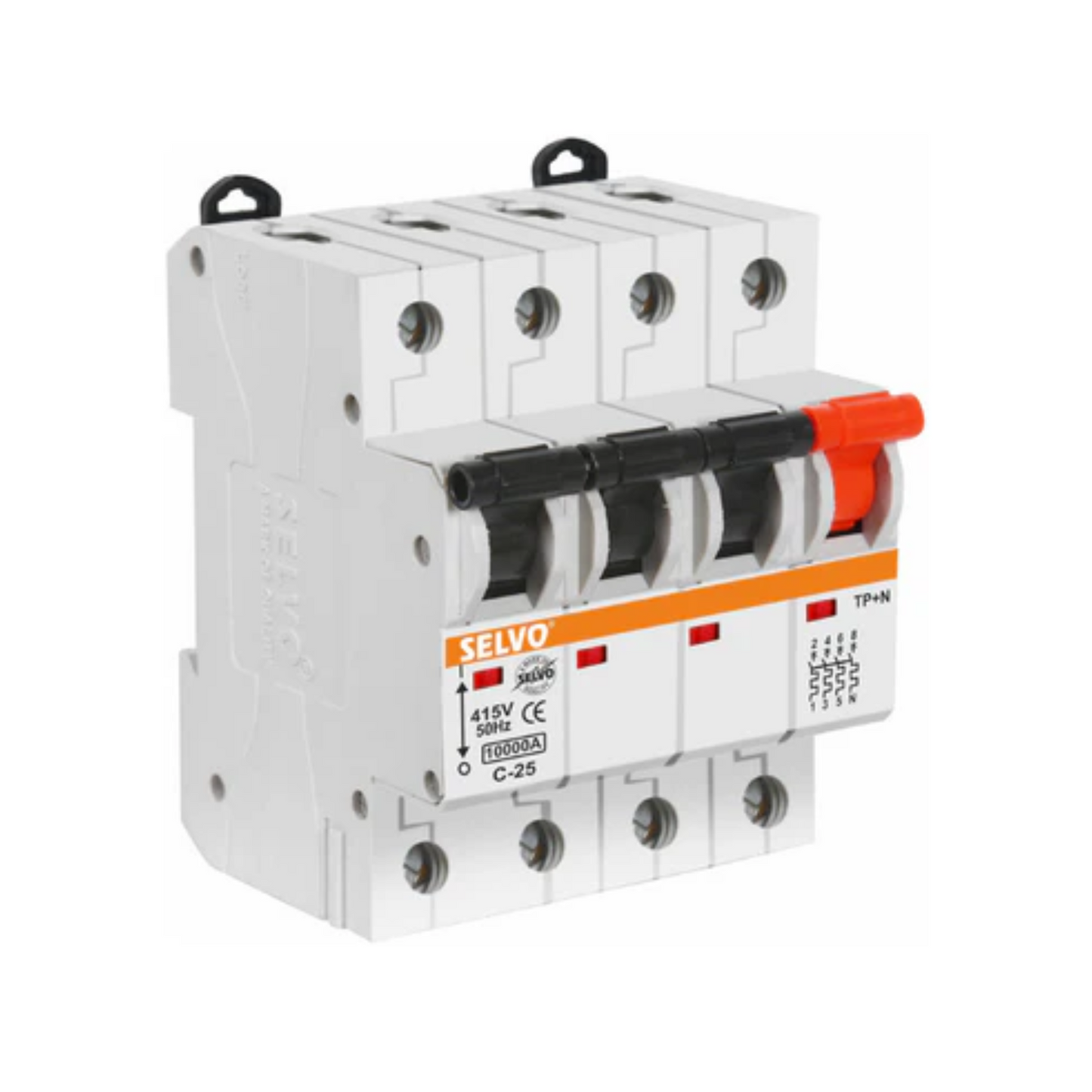 SELVO C-25A Three Pole Neutral (TPN) MCB