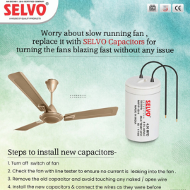 SELVO 4 MFD 440V DRY PP CAN CAPACITORS (10)