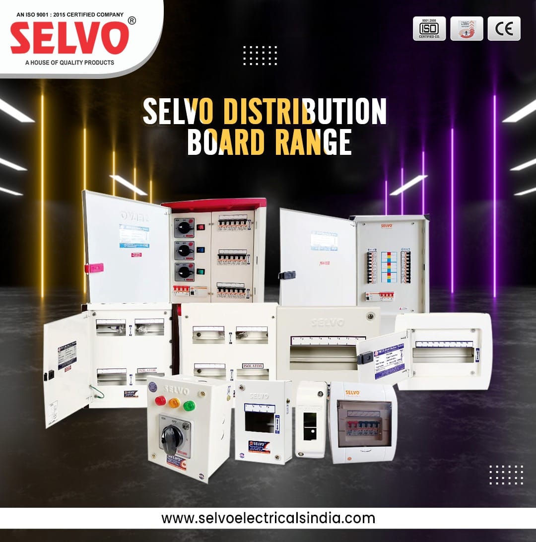 SELVO 4 Way TPN Double Door MCB Distribution Board