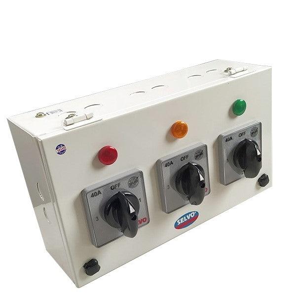 SELVO 40A Three Phase Neutral (TPN) Phase selector Enclosure