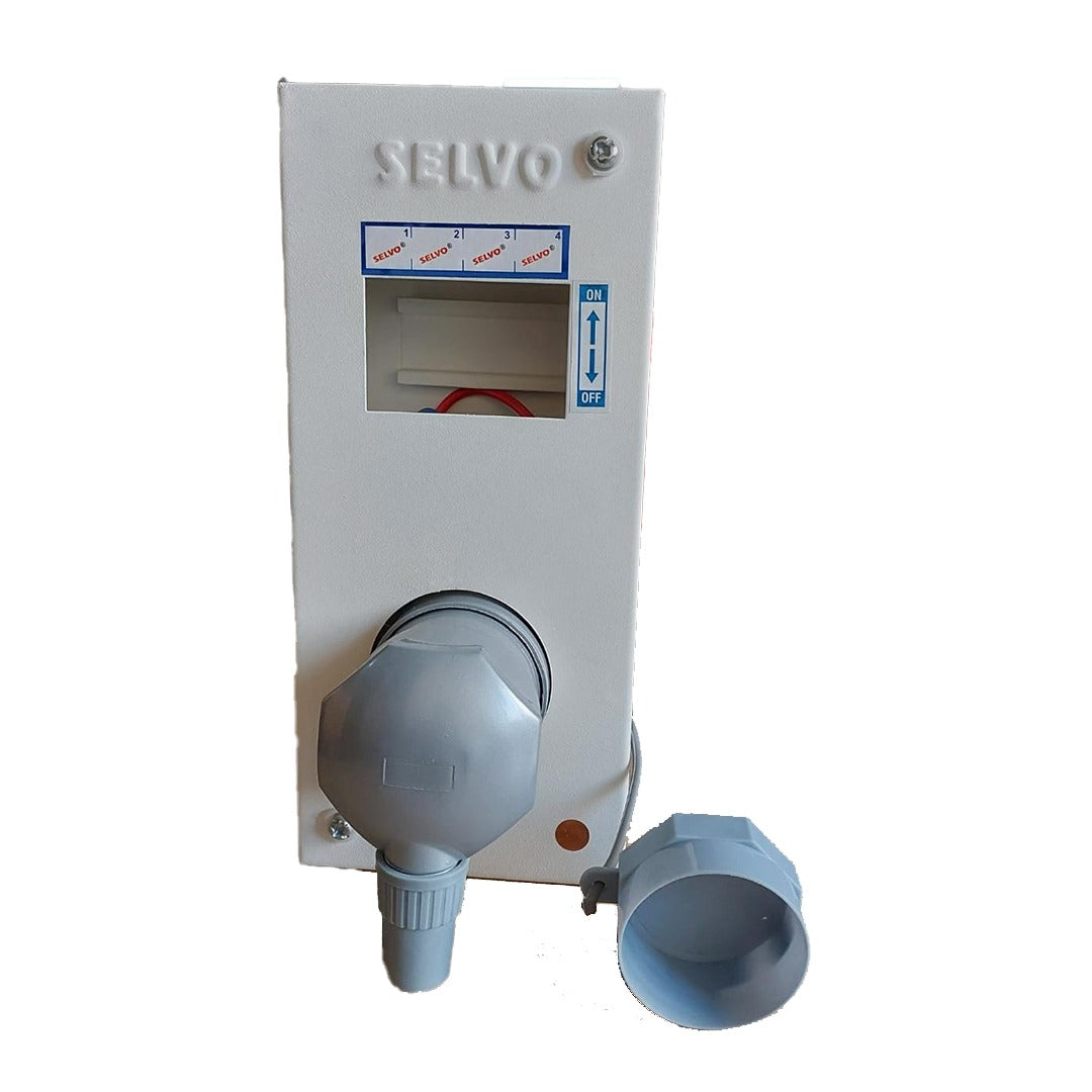 SELVO 30 Amps TPN Distribution Board with Three Pin Metal Clad Industrial Plug and Socket