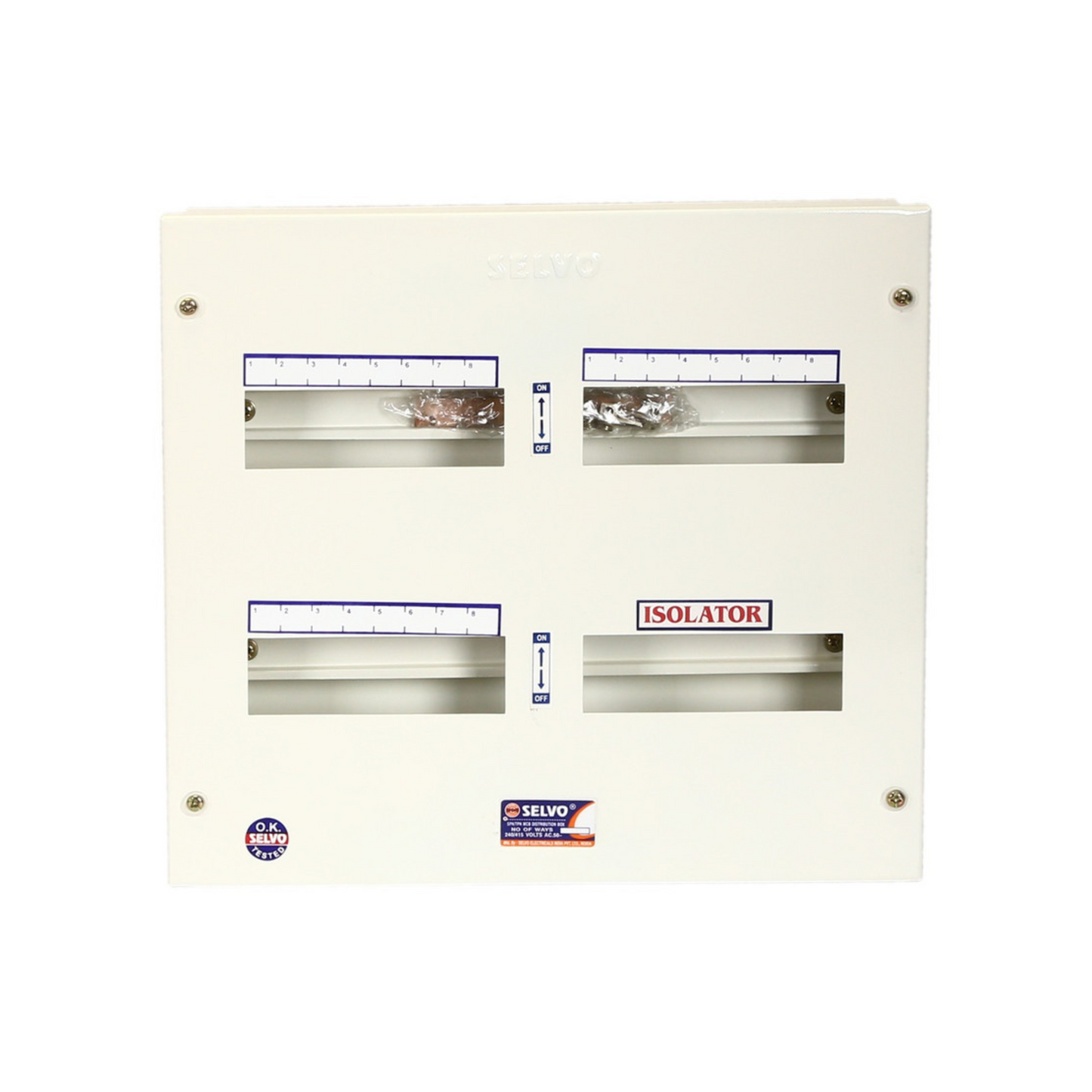 SELVO 8 Way TPN Single Door Distribution Board