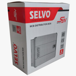 SELVO 6 Way SUN Series SPN Double Door Distribution Board | Metal MCB DB Box | Powder Coated Rust Proof | Wall Mounted | Safe & Durable Electrical Enclosure