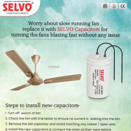 SELVO 2.50 MFD 440V Dry PP CAN CAPACITORS (28/52, 10)