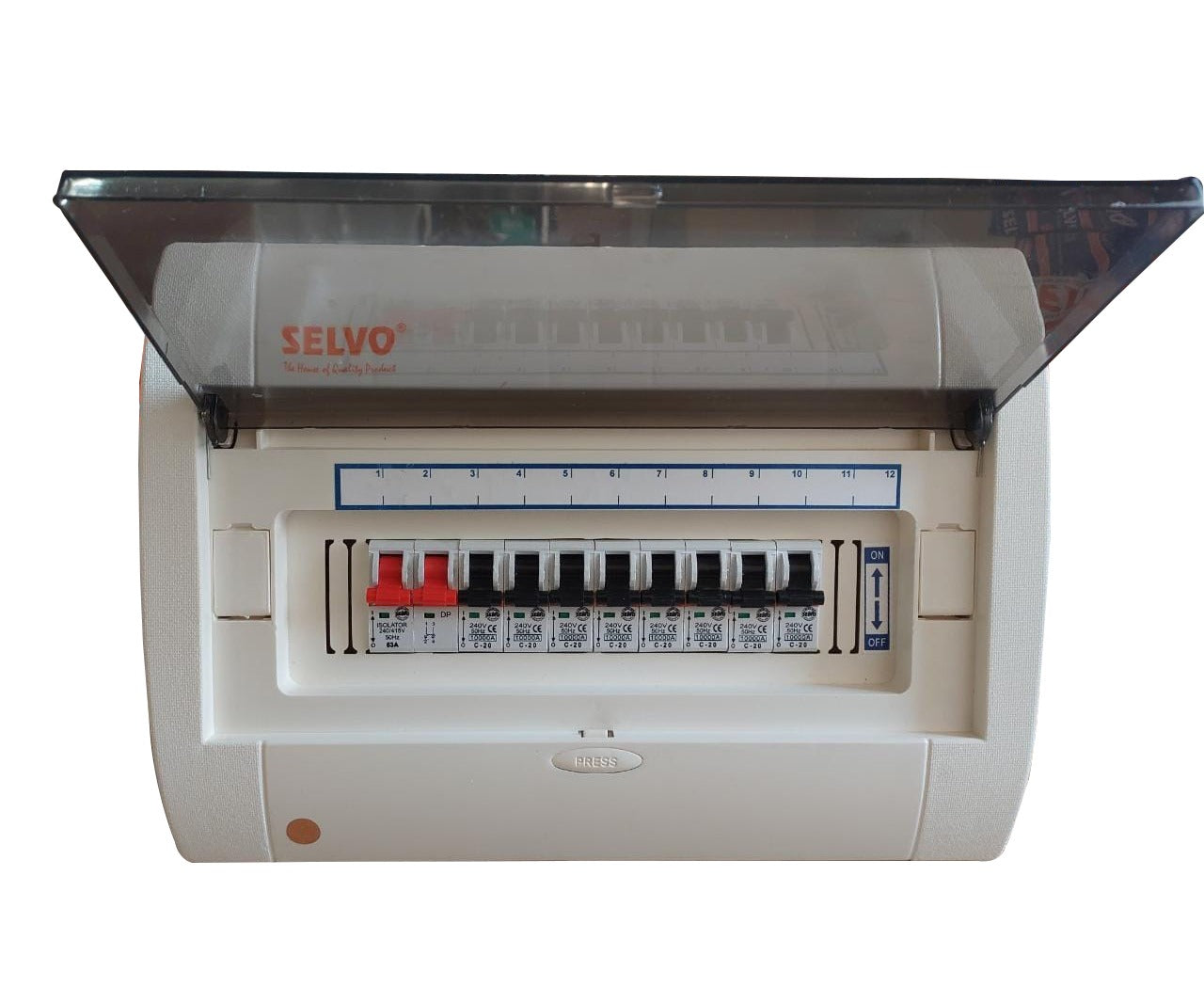 SELVO 12 WAY SPN Whiteline MCB Distribuion Board