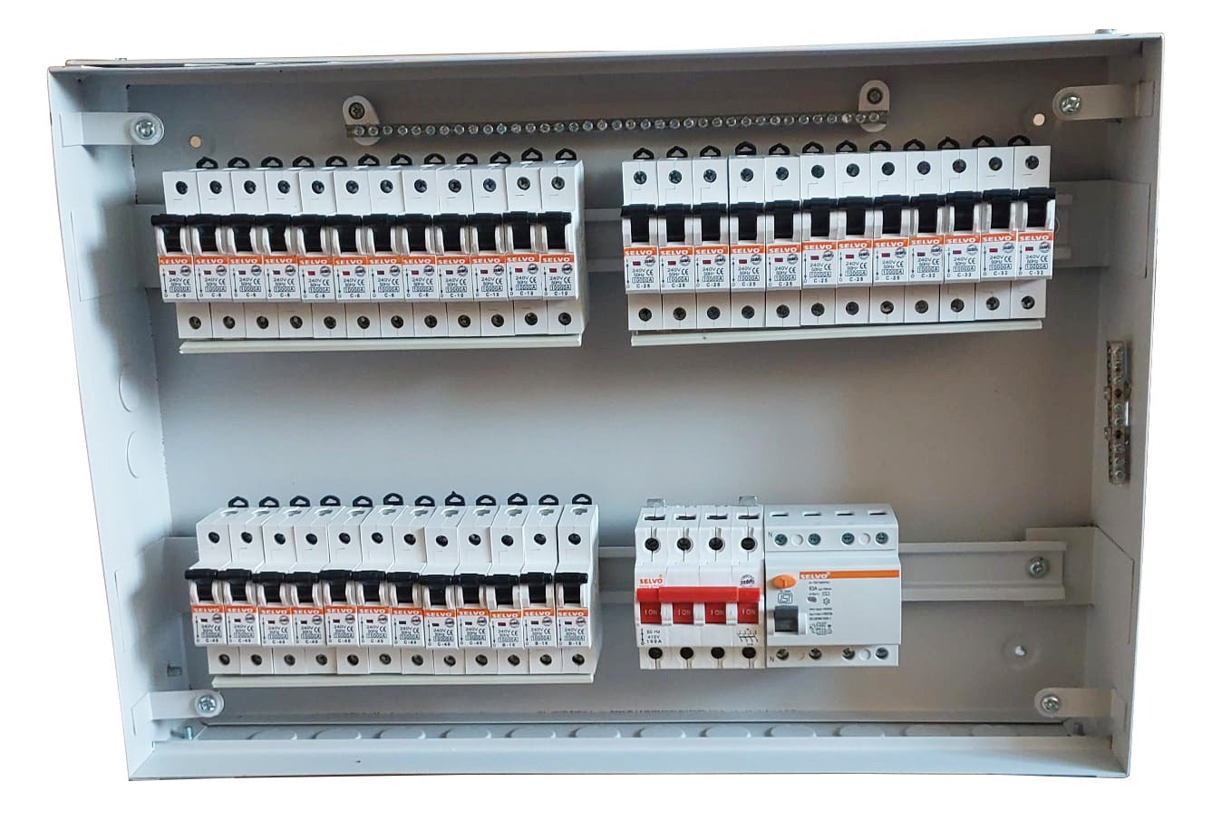 SELVO 12 Way TPN Double Door MCB Distribution Board