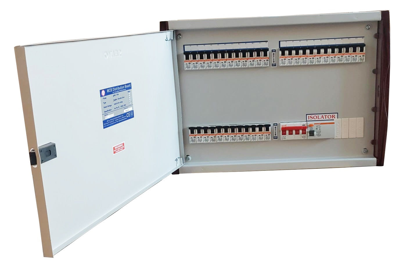 SELVO 12 Way TPN Double Door MCB Distribution Board