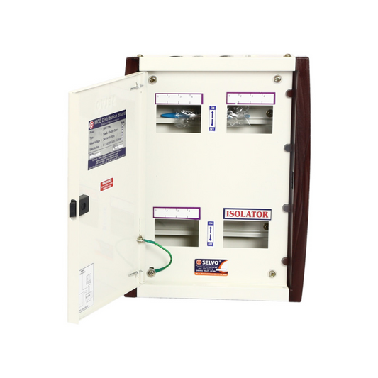 SELVO 4 Way TPN Double Door MCB Distribution Board