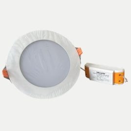 SELVO 18W LED Round Panel Light with Aluminum Base | Slim Recessed Ceiling Downlight | Cool Daylight 6500K | Energy Efficient False Ceiling Light for Home, Office, Kitchen & Bedroom
