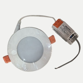 SELVO 6W LED Round Panel Light | Slim Recessed Ceiling Downlight | Cool Daylight 6500K | Energy Efficient False Ceiling Light for Home, Office, Kitchen & Bedroom