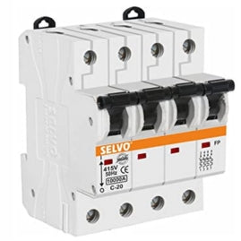 SELVO 6A C CurveFour Pole MCB