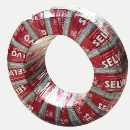 SELVO 1 Sqmm 2 Core 100 MTR Length Copper Cable | 100 MTR FR PVC Insulated Flexible Electrical Wire | Single Phase Power Cable for Home & Industrial Wiring