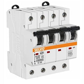 SELVO 6A C CurveFour Pole MCB