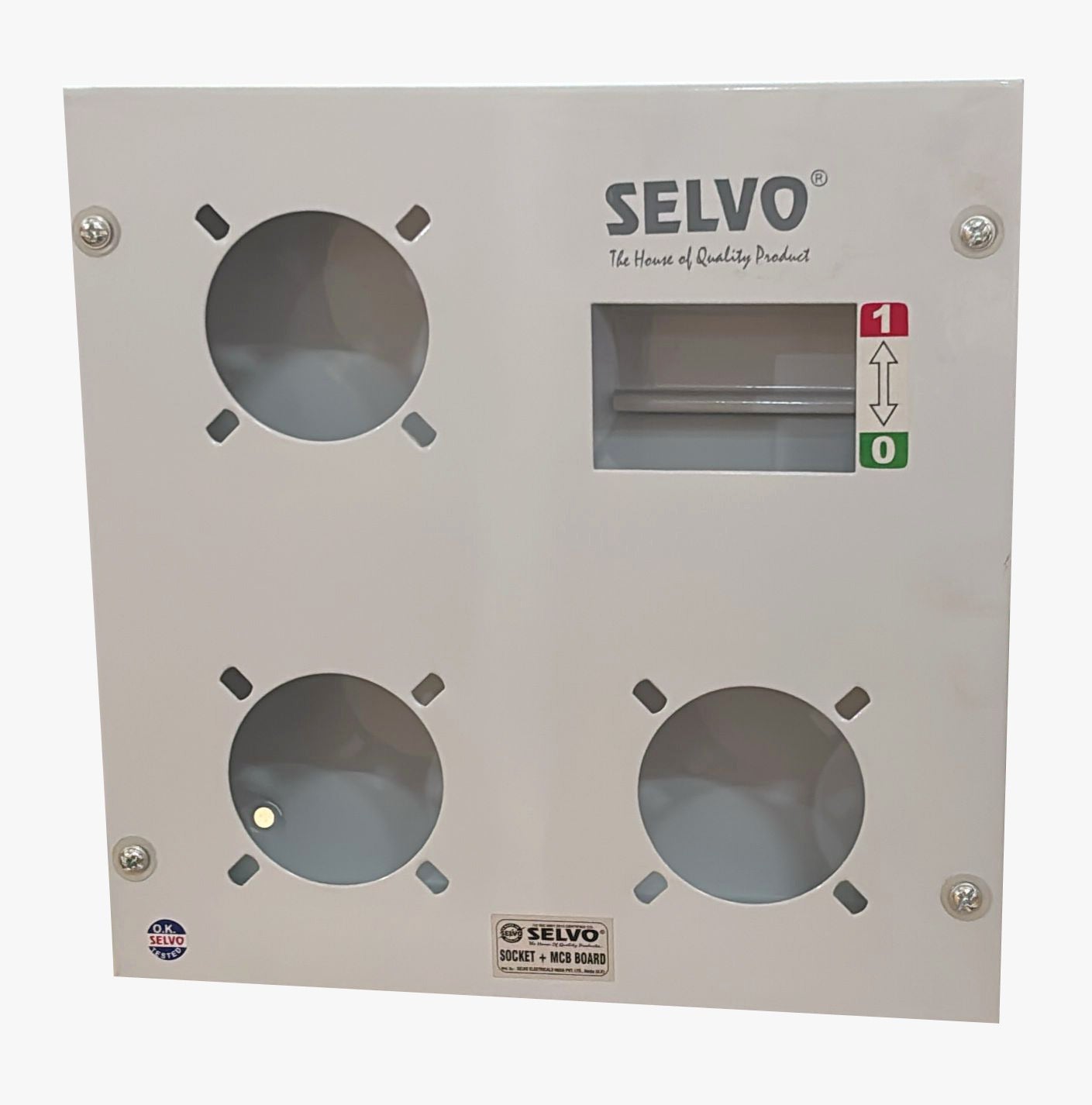 SELVO 3 SOCKET +1 MCB Slot Industrial plug socket Distribution board