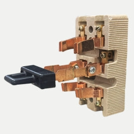 SELVO 32A 2 Pole Double Throw Knife Copper Changeover Switch with ABS Cover & Porcelain Base | Manual DPDT Power Transfer Switch | Heavy Duty Electrical Switch for Home & Industrial Use