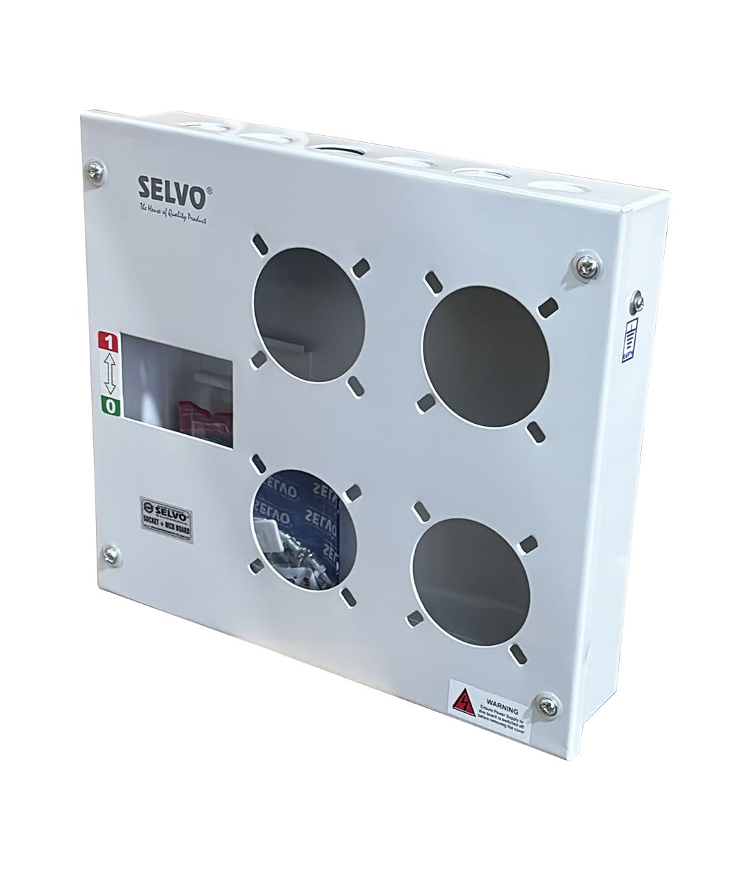 SELVO 4 SOCKET +1 MCB Slot Industrial plug socket Distribution board