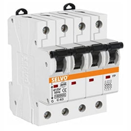 SELVO 6A C CurveFour Pole MCB