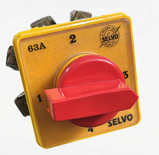 SELVO 63A Cam Operated Rotary Switch Phase Selector 1 Pole 4 Way