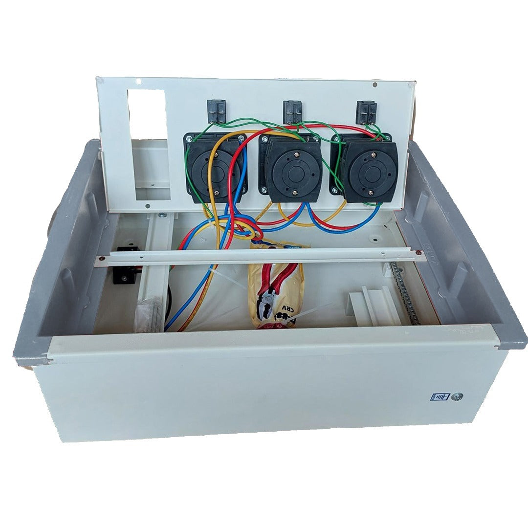 SELVO 63 Amp 6 Ways TPN Phase Selector Distribution Board (Fitted with 63A Rotary switches & duly wired)  DIMENSION : 52x39x16 approx in cm