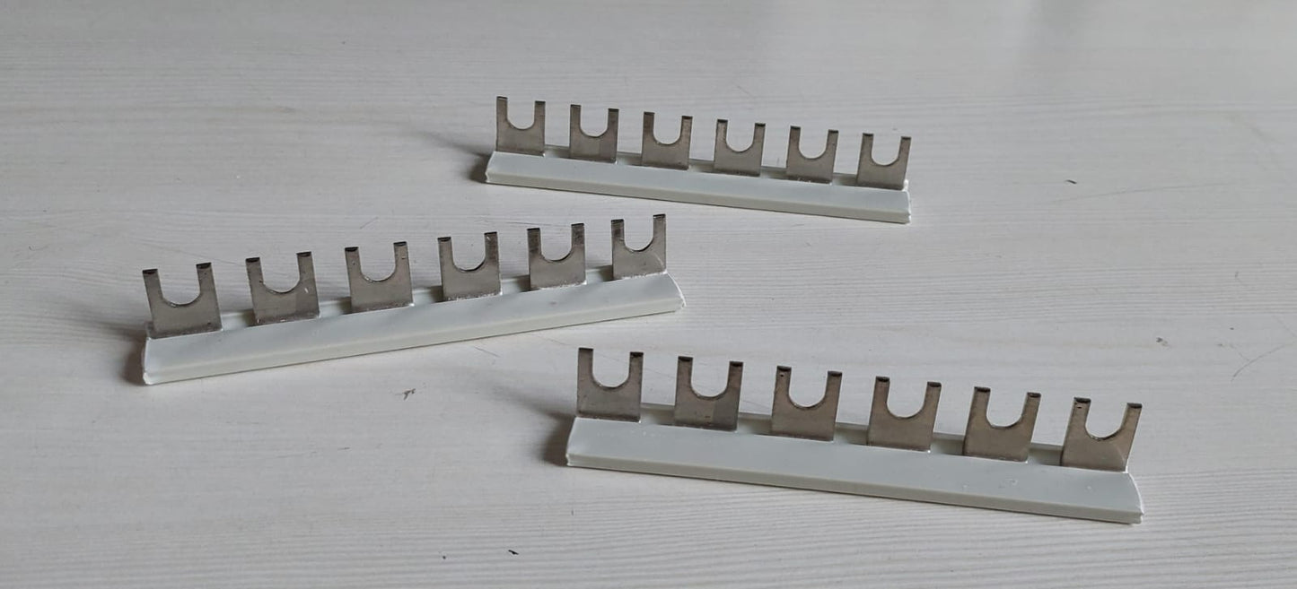 SELVO 6 WAY MCB FORK TYPE COPPER BUSBAR WITH PVC SHELL ( PACK OF 24 )