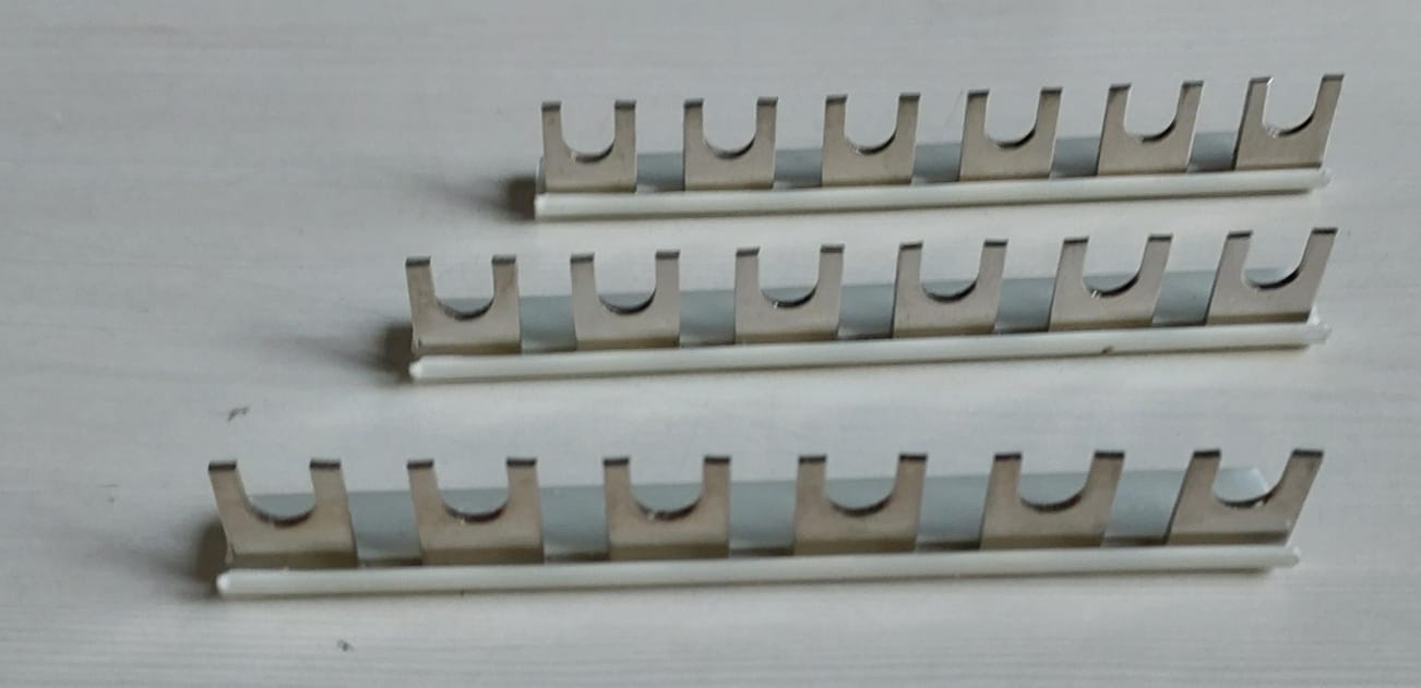 SELVO 6 WAY MCB FORK TYPE COPPER BUSBAR WITH PVC SHELL ( PACK OF 24 )