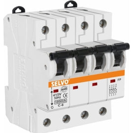 SELVO 6A C CurveFour Pole MCB