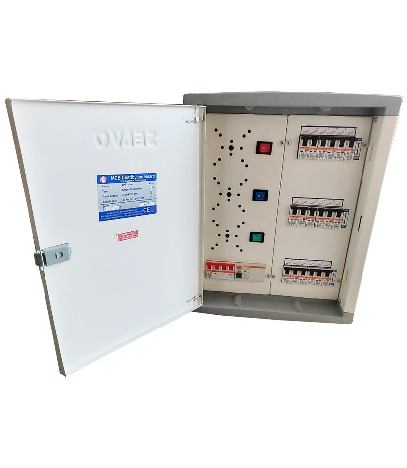 SELVO 6 Ways TPN Phase Selector Distribution Board ( Without Rotary Sw ...