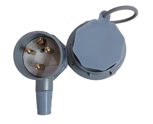 SELVO 20A TPN Metal Clad Protected Three Pin Industrial plug and Socket