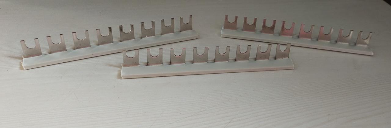 SELVO 8 WAY MCB FORK TYPE COPPER BUSBAR WITH PVC SHELL ( PACK OF 24 )