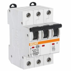SELVO 6A C Curve Three Pole MCB