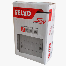 SELVO 12 Way SUN Series SPN Double Door Distribution Board | Metal MCB DB Box | Powder Coated Rust Proof | Wall Mounted | Safe & Durable Electrical Enclosure
