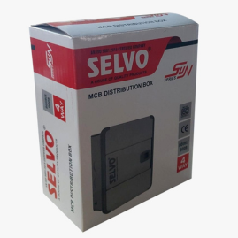 SELVO 4 Way SUN Series SPN Double Door Distribution Board | Metal MCB DB Box | Powder Coated Rust Proof | Wall Mounted | Safe & Durable Electrical Enclosure