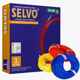 SELVO 1 SQ MM SUN Series PVC Insulated Multistrand Single Core Copper Cable | Flame Retardant Electrical Wire | 90 Meter Coil | High Conductivity Copper | For Domestic & Industrial Wiring (BLACK)