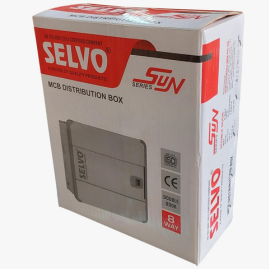 SELVO 8 Way SUN Series SPN Double Door Distribution Board | Metal MCB DB Box | Powder Coated Rust Proof | Wall Mounted | Safe & Durable Electrical Enclosure