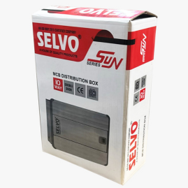 SELVO 10 Way SUN Series SPN Double Door Distribution Board | Metal MCB DB Box | Powder Coated Rust Proof | Wall Mounted | Safe & Durable Electrical Enclosure